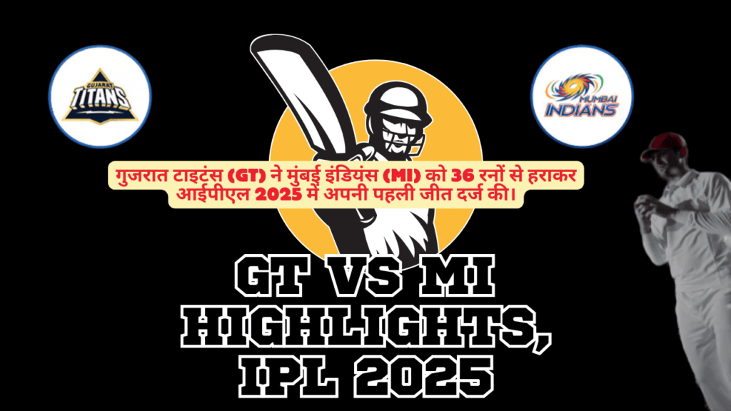 GT vs MI Highlights