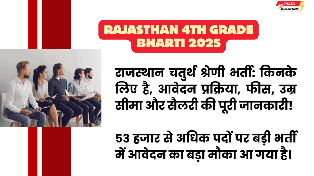 Rajasthan 4th Grade Bharti 2025