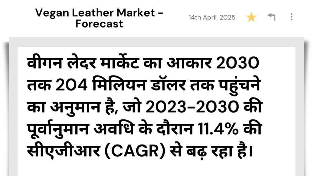 Vegan Leather Market - Forecast