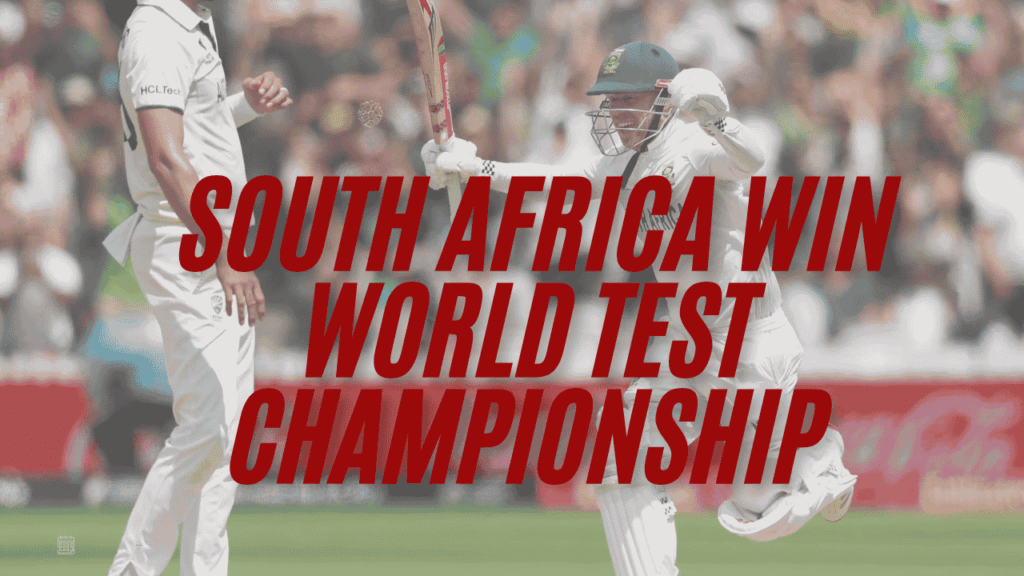 South Africa win World Test Championship