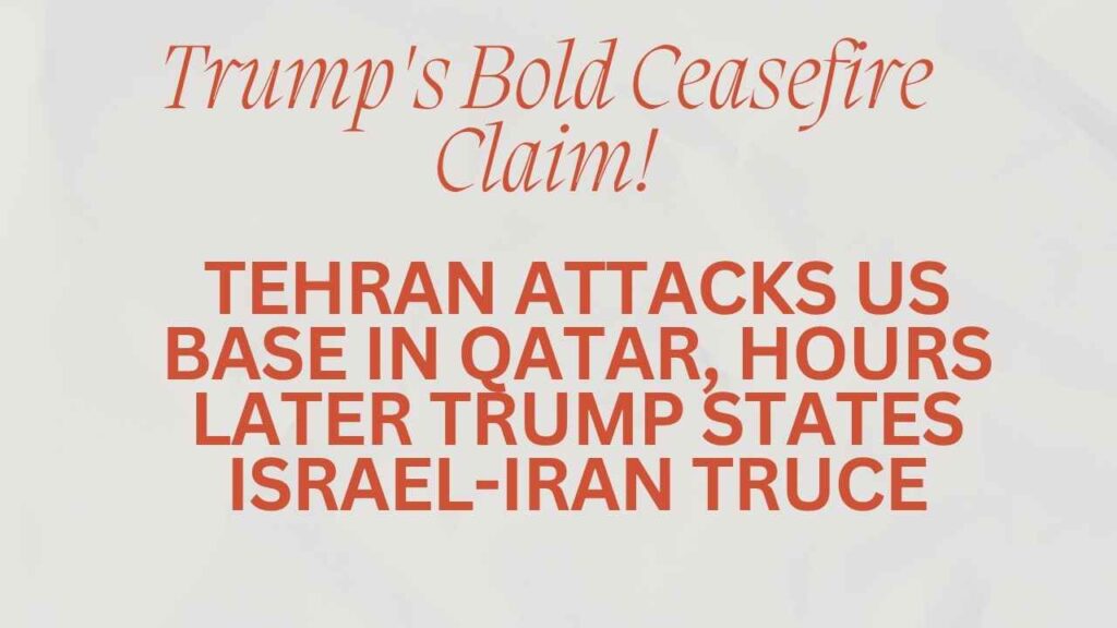 Trump's Bold Ceasefire Claim